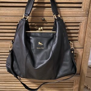 Emma Fox Black Leather Bag